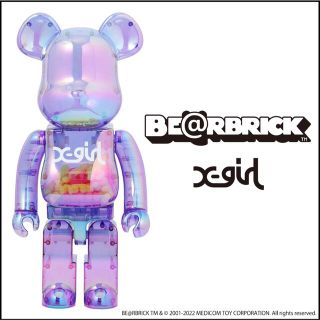 【BE@RBRICK X-girl】CLEAR PURPLE 1000%(その他)