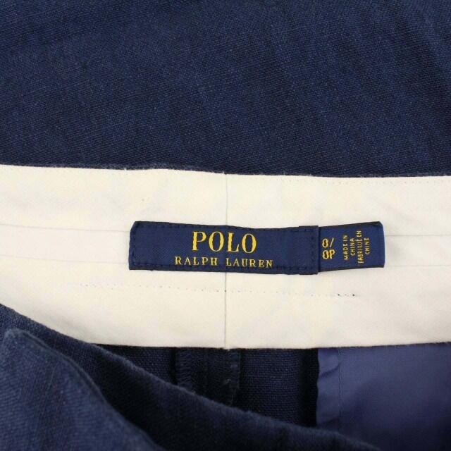 POLO RALPH LAUREN(ポロラルフローレン)のポロ ラルフローレン テーパードパンツ リネン 麻 アンクル O/OP 紺 レディースのパンツ(その他)の商品写真