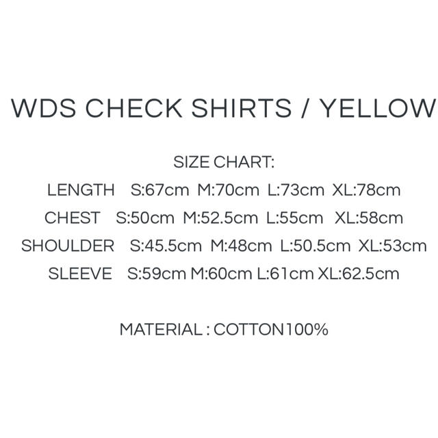 WIND AND SEA(ウィンダンシー)のウィンダンシー  WDS CHECK SHIRTS / YELLOW Lサイズ メンズのトップス(シャツ)の商品写真