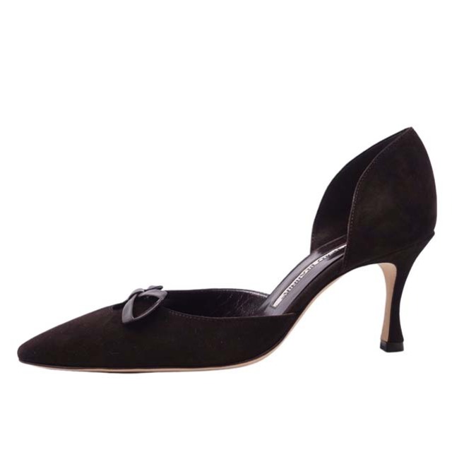 MANOLO BLAHNIK - マノロ・ブラニク パンプス リボン スウェードレザー