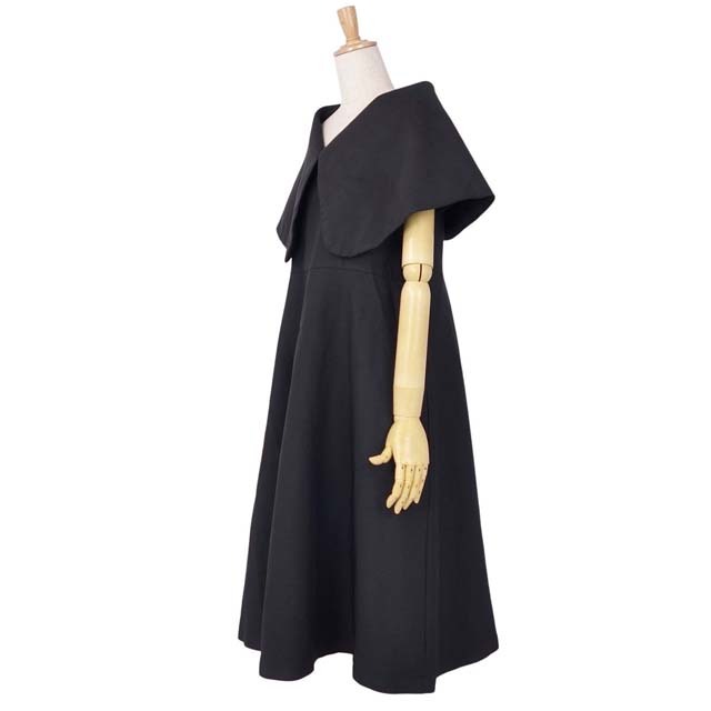 COMME des GARCONS(コムデギャルソン)のコムデギャルソン ドレス ワンピース AD2019 ギャバジン XS ブラック レディースのワンピース(ひざ丈ワンピース)の商品写真
