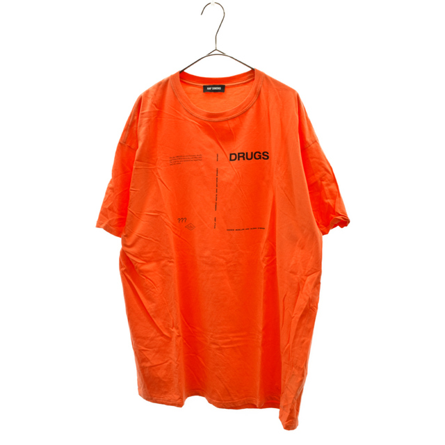 74センチ身幅RAF SIMONS ラフシモンズ 18AW Drugs Tee 19003-00035 ドラッグス 半袖Tシャツ オレンジ