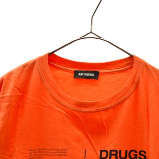 RAF SIMONS ラフシモンズ 18AW Drugs Tee 19003-00035 ドラッグス 半袖Tシャツ オレンジ