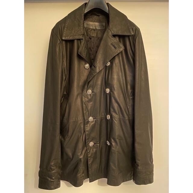 ピーコート t.u様専用Chrome Hearts クロスボタン カーフレザー Pコート