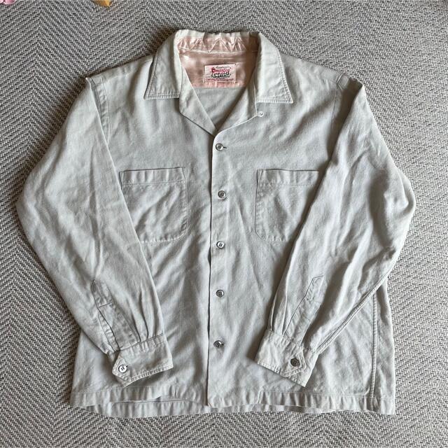 第一ネット 50s usa vintage コットンウール オープンカラー ボックス ...