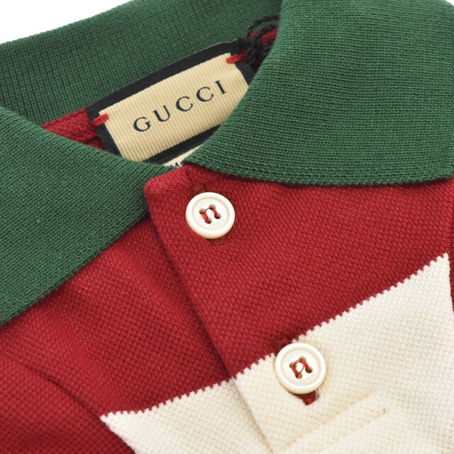 Gucci(グッチ)のGUCCI グッチ ストロベリー ストライプデザイン ペット ドッグ ウェア レッド/ホワイト 695744 メンズのアクセサリー(その他)の商品写真