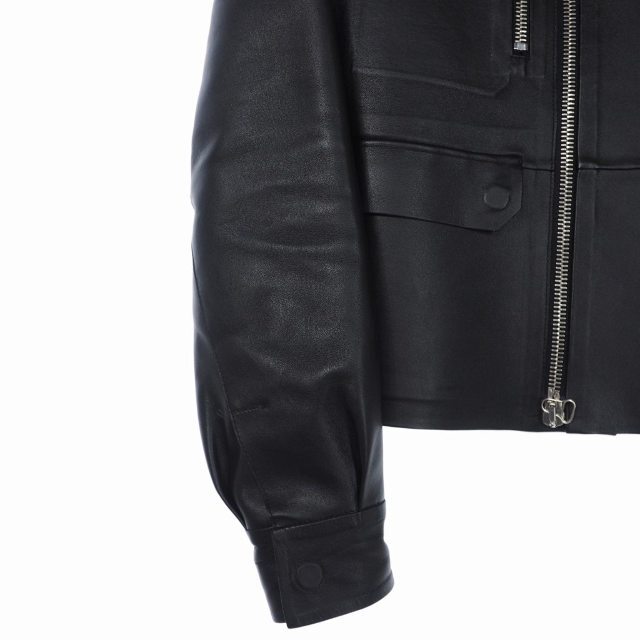 LANVIN - ランバン ラムレザー テーラード ライダース ジャケット 46