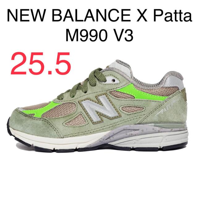 New Balance(ニューバランス)のNEW BALANCE X Patta M990 V3 ニューバランス  パタ メンズの靴/シューズ(スニーカー)の商品写真