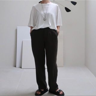 アギュー(ARGUE)のLINEN COTTON DOUBLE CLOTH MERROW SLACKS (カジュアルパンツ)