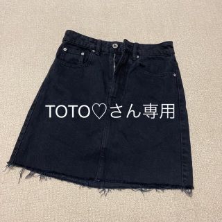 ザラ(ZARA)の黒デニムスカート(ミニスカート)