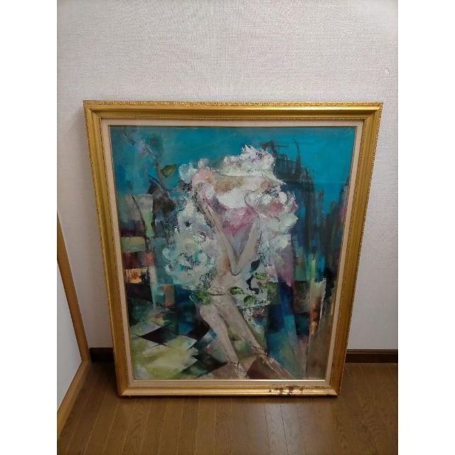 油絵 女性 縦134cm 横109cm 幅9cm cinema.sk