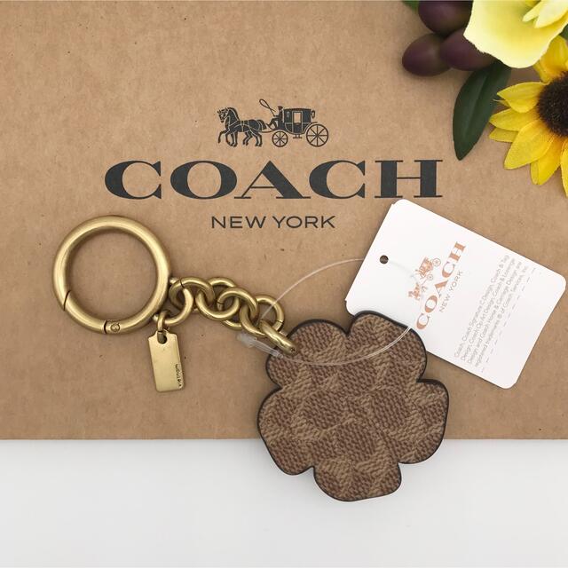 COACH 大人気！！ ウィローフローラルバッグチャーム ブラックチェリー ...