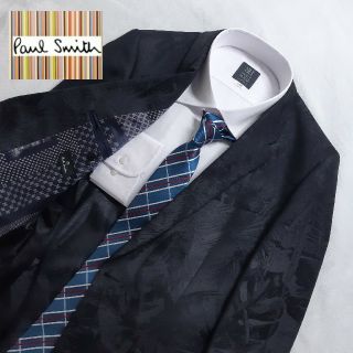 ポールスミス(Paul Smith)の【美品/希少】Paul Smith デザイン 総柄 セットアップ スーツ 黒 S(セットアップ)