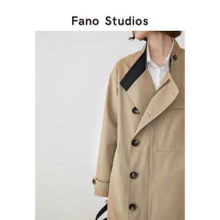 即購可　Fano studios 22 aw ブラック襟　ロングコート