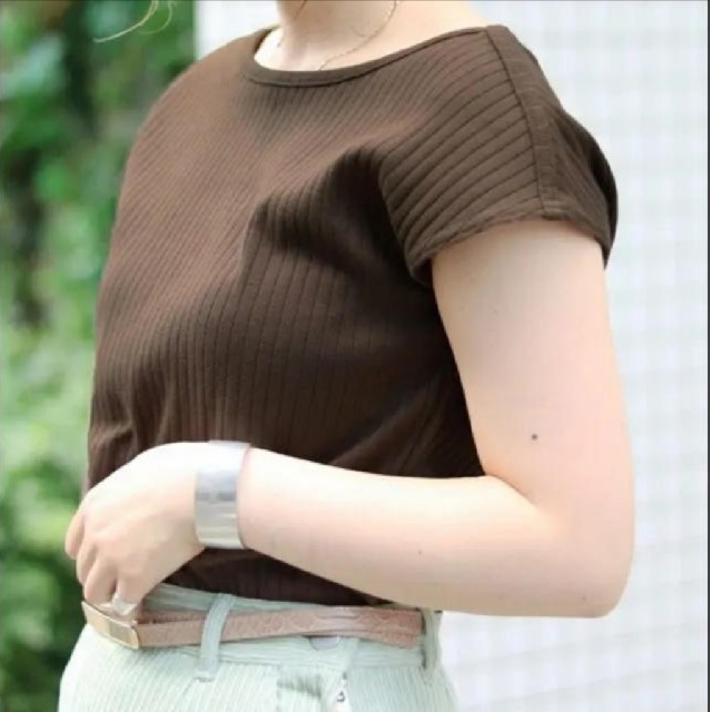 IENA リブフレンチプルオーバー レディースのトップス(Tシャツ(半袖/袖なし))の商品写真