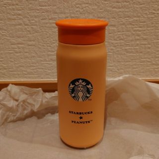 スターバックスコーヒー(Starbucks Coffee)のスタバ ピーナッツ ステンレスミニボトル オレンジ 355ml(タンブラー)