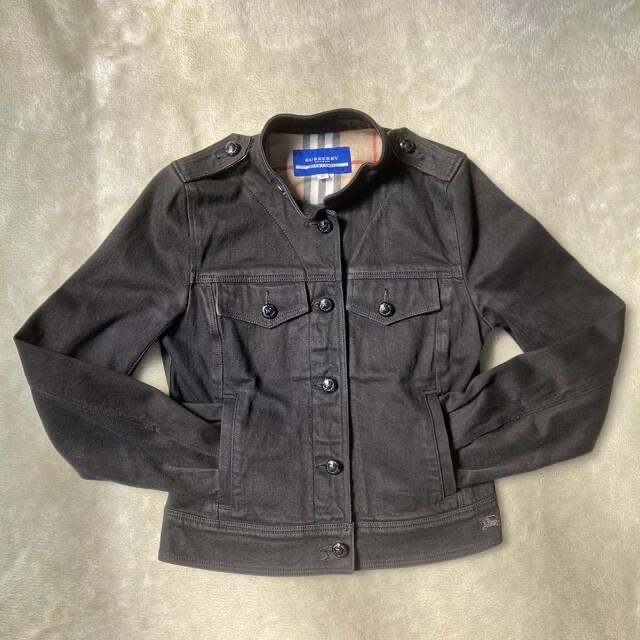 美品】バーバリーブルーレーベル 裏地ノバチェック デニムジャケット