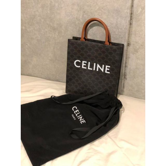 特価公式 【美品】CELINE セリーヌ バーティカル カバ スモール　黒 ハンドバッグ