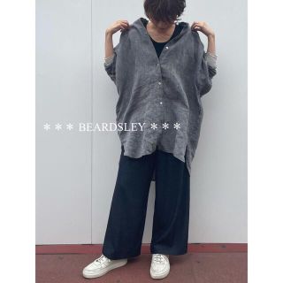 ビアズリー(BEARDSLEY)の27500円　新品　BEARDSLEY ビアズリー　リネン 前後 チュニック(チュニック)