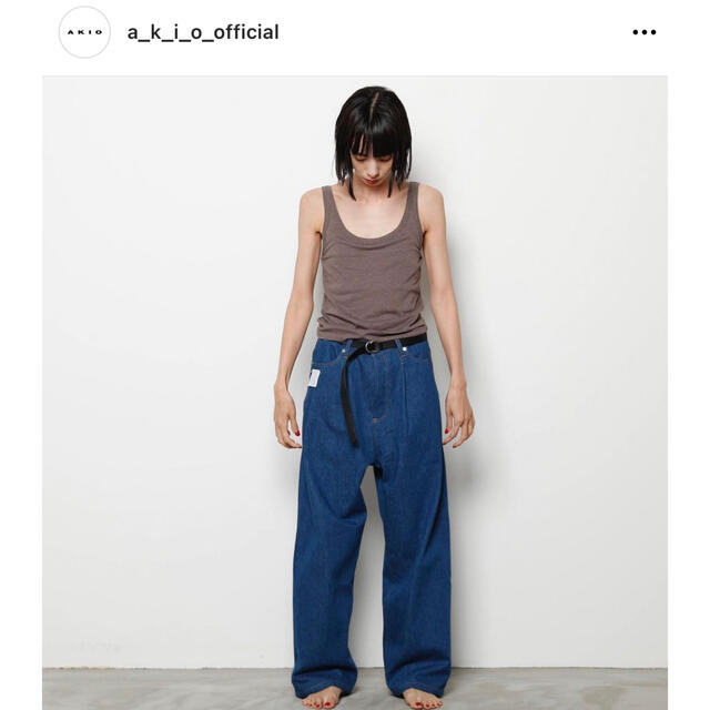 akio high-low denim pants regular