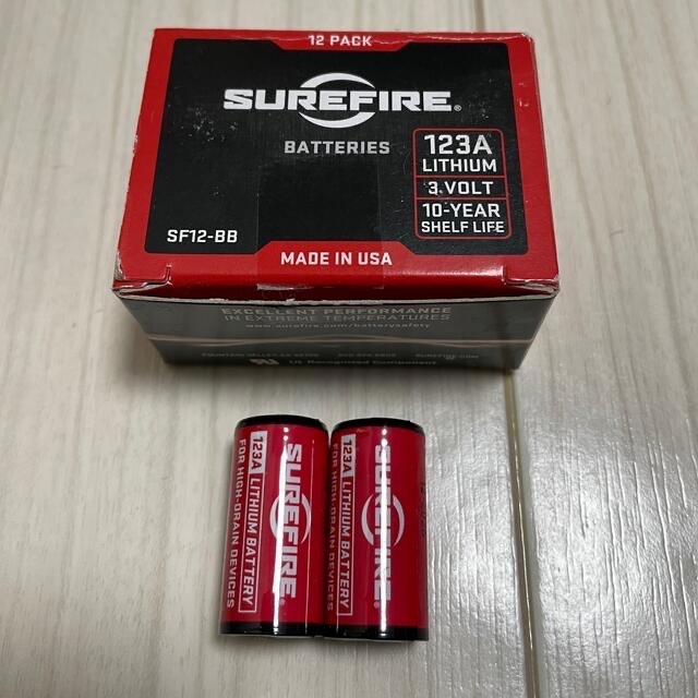 SUREFIRE(シュアファイア) 6P フラッシュライト　純正電池2個付き 2