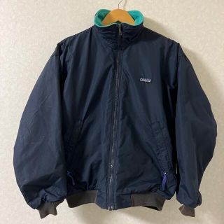 パタゴニア(patagonia)のパタゴニア　シェルドシンチラ　USA製　ネイビー×エメラルド　S〜Mサイズ(ナイロンジャケット)