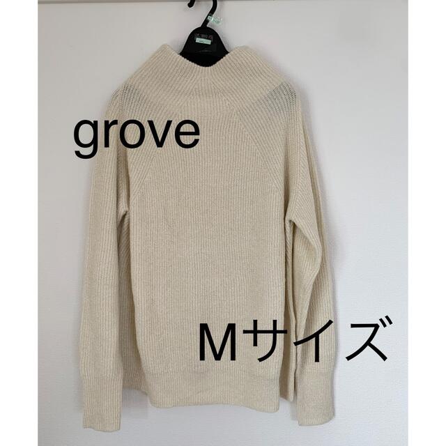 grove(グローブ)の2737 grove ラメ入りハイネック片畦ニット レディースのトップス(ニット/セーター)の商品写真