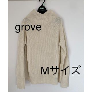 グローブ(grove)の2737 grove ラメ入りハイネック片畦ニット(ニット/セーター)