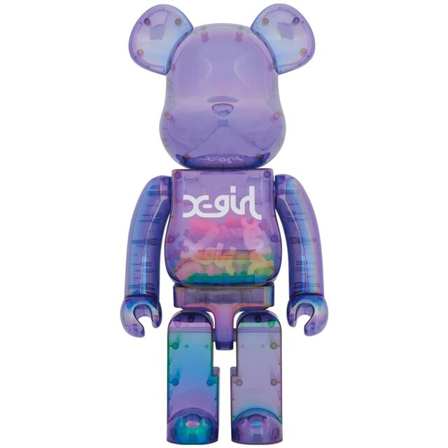 その他BE@RBRICK X-girl CLEAR PURPLE 1000%