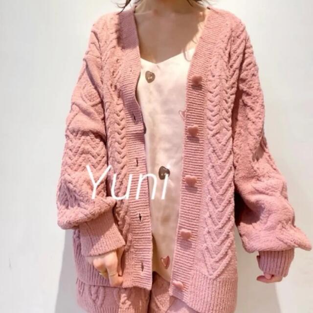 正規品♡バレンタイン限定♡スフレハートアラン上下セット♡ピンク