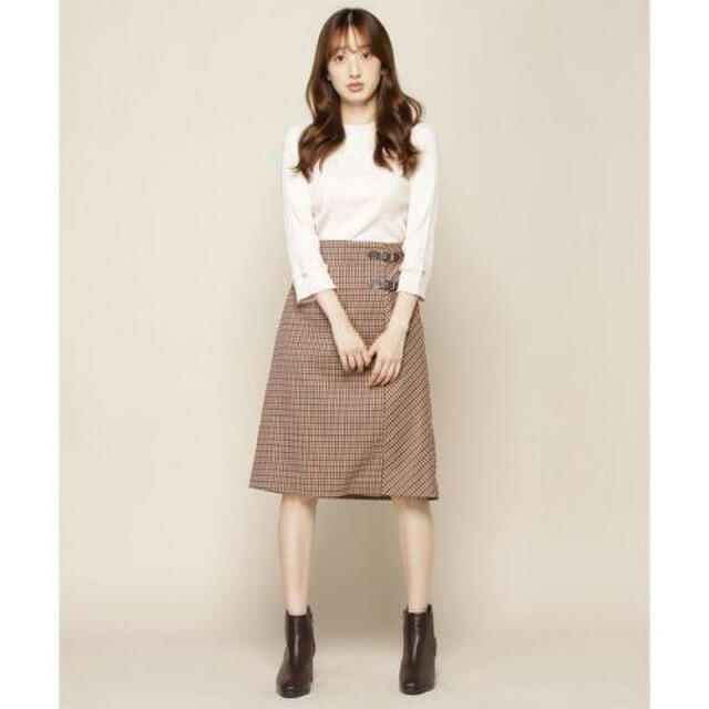 WILLSELECTION(ウィルセレクション)のWILLSELECTION♡バックルラップスカート♡赤チェック レディースのスカート(ひざ丈スカート)の商品写真