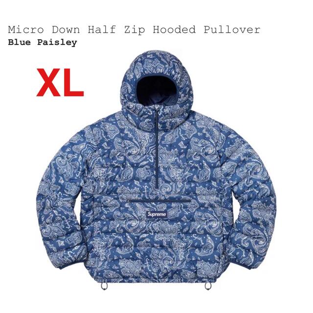 Micro Down Half Zip Hooded Pullover XL - ダウンジャケット