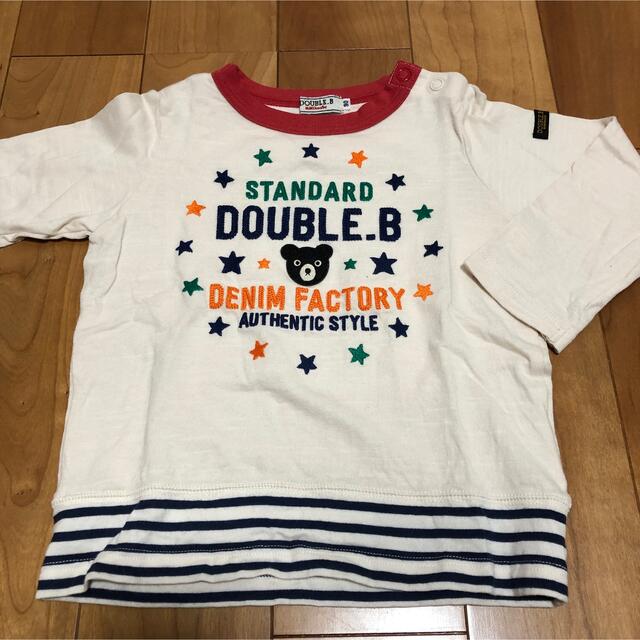 DOUBLE.B(ダブルビー)のミキハウス　ダブルビー　刺繍　長袖Tシャツ　90 キッズ/ベビー/マタニティのキッズ服男の子用(90cm~)(Tシャツ/カットソー)の商品写真