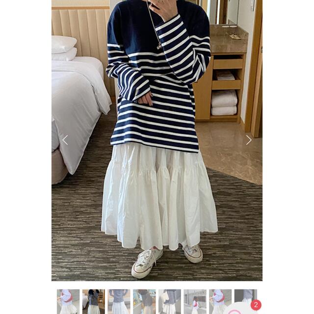 ロングスカートsamoyed girl cotton skirt サモエド