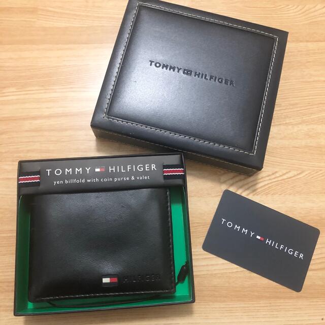 TOMMY HILFIGER トミーヒルフィガー 二つ折り財布　箱カード付き | フリマアプリ ラクマ