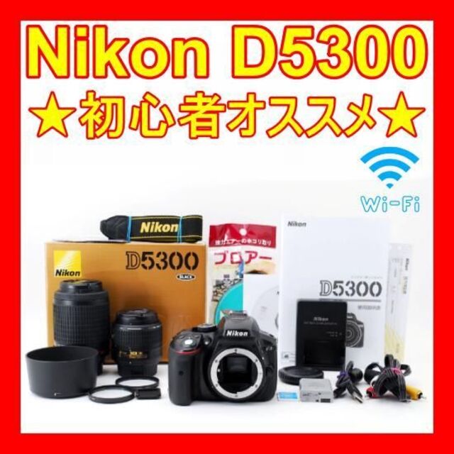 なボディに ❤️Nikon D5300❤️初心者オススメ❤️Wi-Fi搭載❤️高 ...
