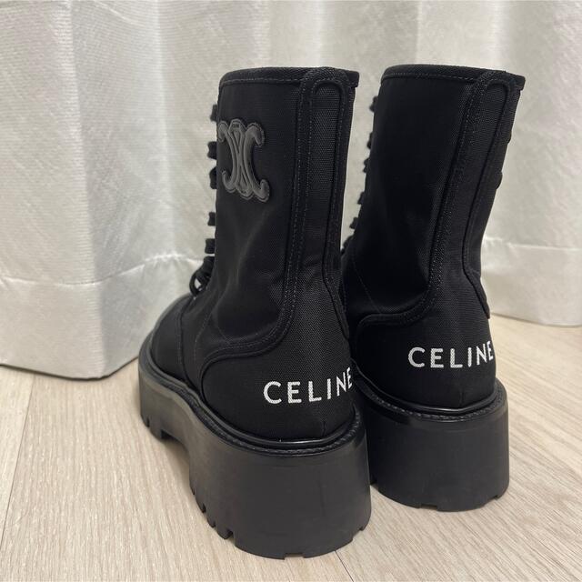 CELINE セリーヌ バルキー レースアップ ブーツ 38 トリンオフu3000