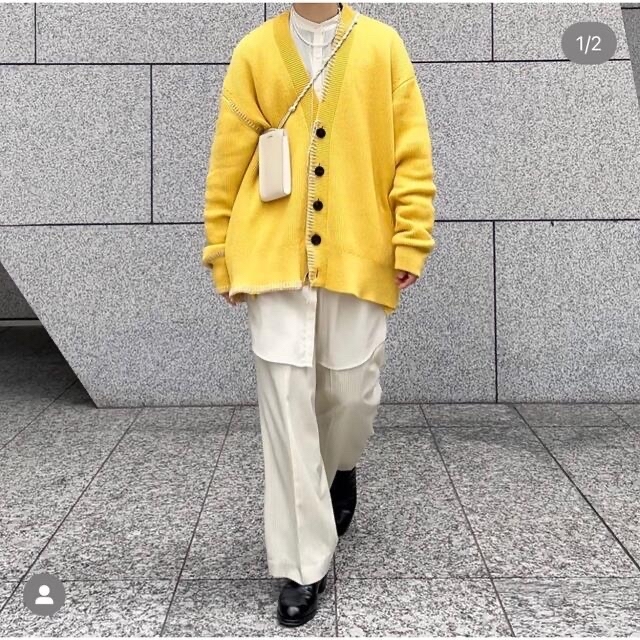 stein(シュタイン)のOUAT YELLOW OFFICE CARDIGAN カーディガン メンズのトップス(カーディガン)の商品写真