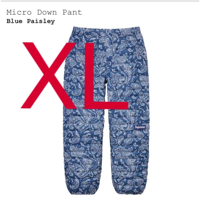 Supreme(シュプリーム)のMicro Down Pant  XL メンズのパンツ(その他)の商品写真