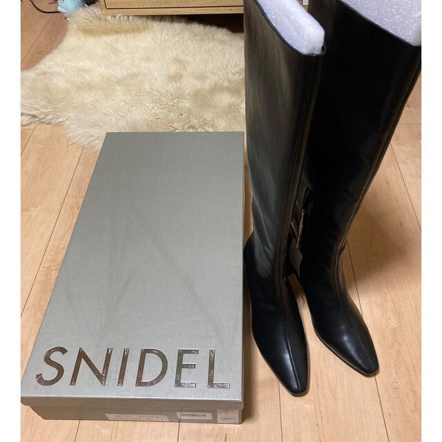 【週末限定最終値下げ】 SNIDEL スクエアロングブーツ　ブラック　L