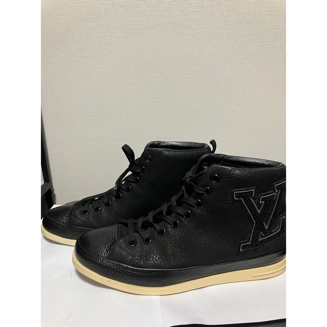 LOUIS VUITTON】ルイ・ヴィトン ハイカットスニーカー 25.5 黒