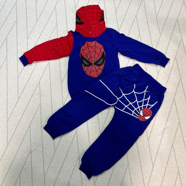 【110】スパイダーマンセットアップ キッズ/ベビー/マタニティのキッズ服男の子用(90cm~)(Tシャツ/カットソー)の商品写真