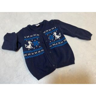 プチバトー(PETIT BATEAU)のプチバトー　ニット　カーディガン　86センチ(カーディガン/ボレロ)