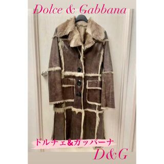 ドルチェ&ガッバーナ ボーダー バイカラー フェイクファー ロング