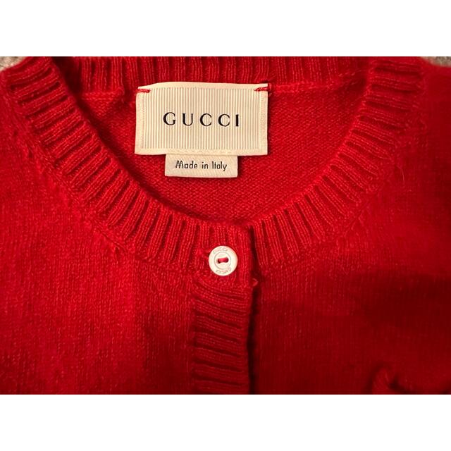 Gucci - 【美品】 GUCCI 赤 カーディガン 24mの通販 by Chris｜グッチ