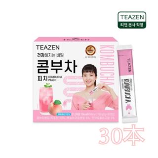 【人気商品】TEAZEN ティーゼン コンブチャ 30本 PEACH味(ダイエット食品)