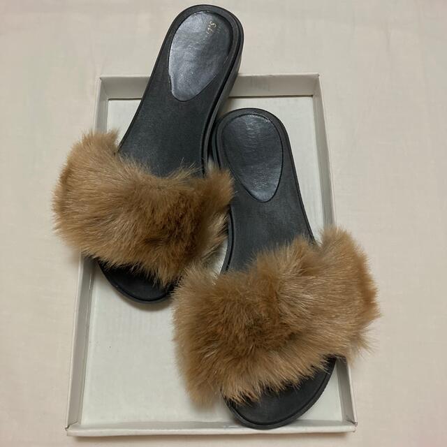 【日本製】フェイクファーサンダル レディースの靴/シューズ(サンダル)の商品写真