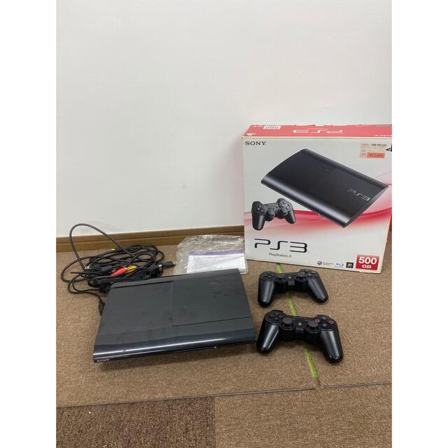 優良品 ゲーム PS3 本体 CECH-4000C 薄型 500GB コントローラー・ケーブル・箱付き 動作品