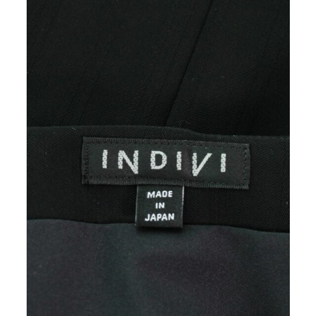 INDIVI(インディヴィ)のINDIVI インディヴィ ひざ丈スカート 12(XL位) 黒系(ストライプ) 【古着】【中古】 レディースのスカート(ひざ丈スカート)の商品写真