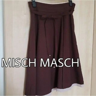 ミッシュマッシュ(MISCH MASCH)のMISCH MASCH ビジュー付ベルト付膝丈スカート(ひざ丈スカート)